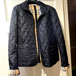 Burberry zip quilted jacket M